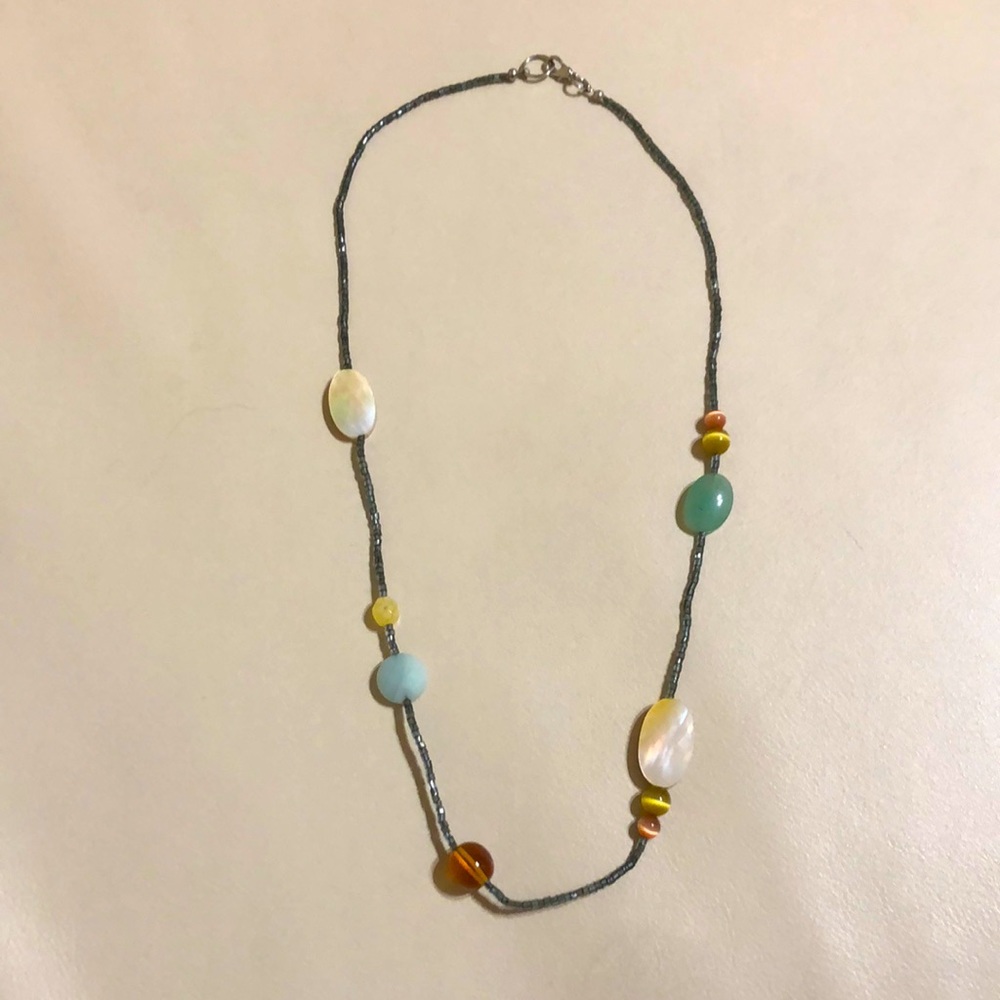 Multi colored stone necklace